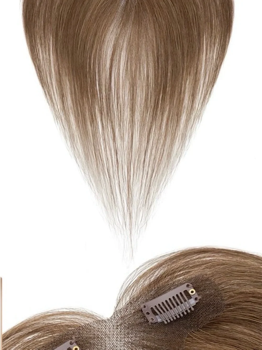Real Human Hair.Brown Clip-In Hair Extension